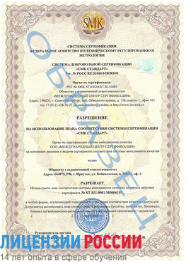 Образец разрешение Боровск Сертификат ISO 50001